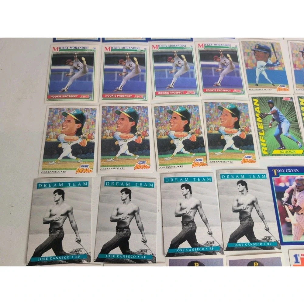 Mixed Lot Of 158 Gradable Baseball Cards 1991 Score Superstars Ken Griffey More!